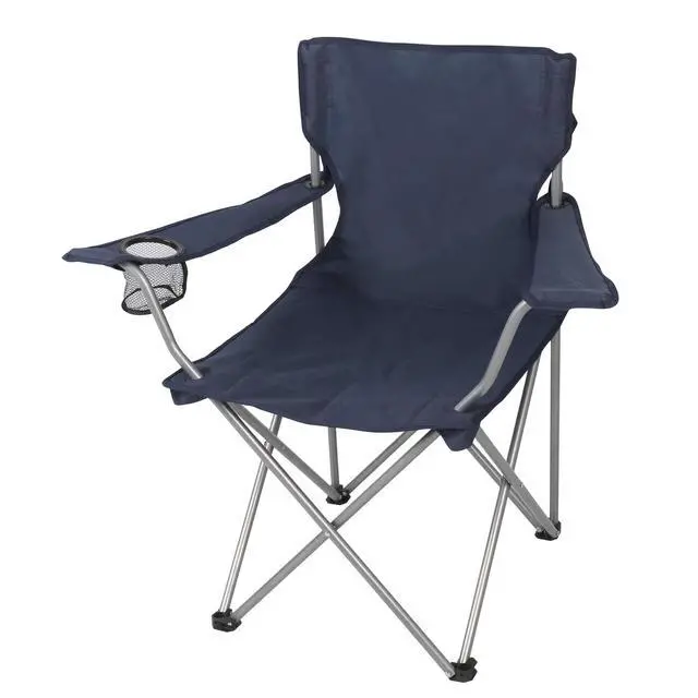 Alt view image 2 of 7 - Ozark Trail Quad Folding Camp Chair with Cup Holder, Dark Blue