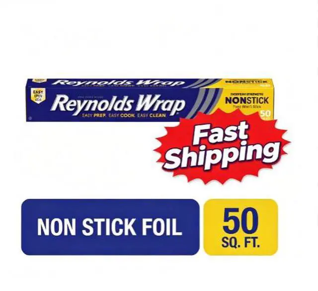 Main image of Reynolds Wrap Non-Stick Aluminum Foil Roll, 12 inches Wide, 50 Sq. Ft.