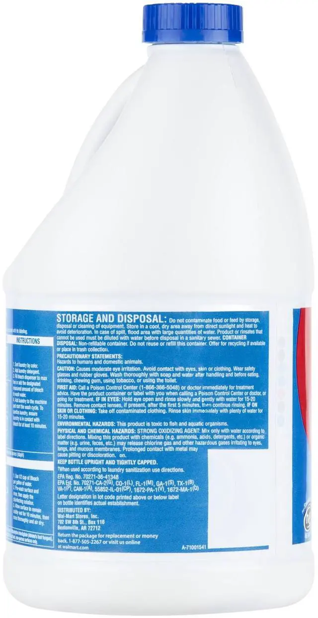 Alt view image 2 of 7 - Great Value Low-Splash Bleach, 81 fl oz