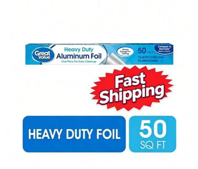 Main image of Great Value Heavy Duty Aluminum Foil, 50 sq ft