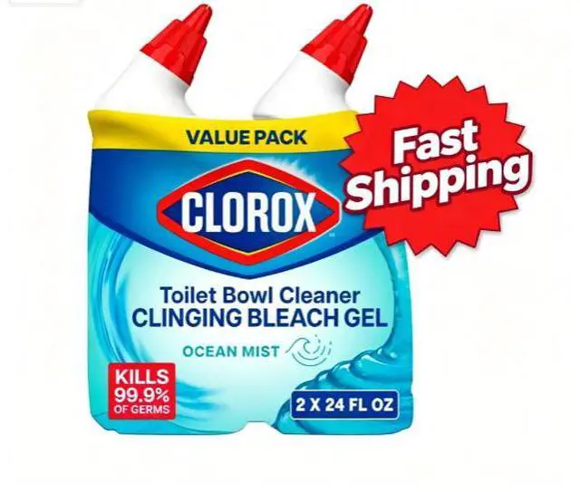 Main image of Clorox Toilet Bowl Cleaner Clinging Bleach Gel, Ocean Mist, 24 fl oz, 2 Pack