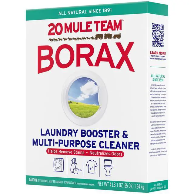 Alt view image 6 of 7 - 20 Mule Team All Natural Borax Laundry Detergent Booster & Multi-Purpose Household Cleaner, 65 Ounce