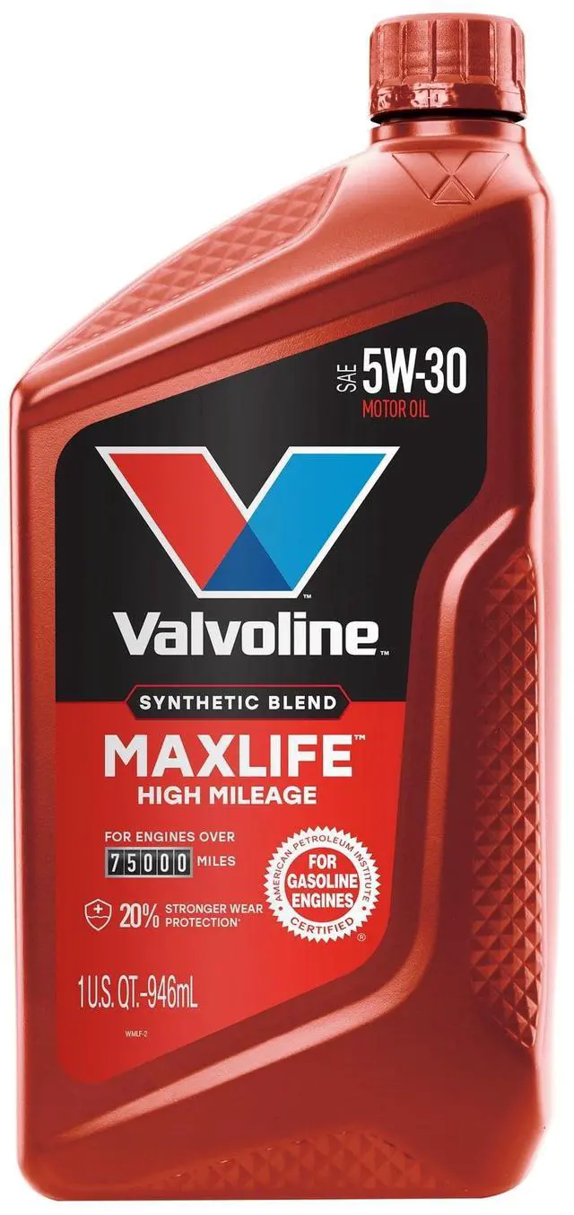 Alt view image 5 of 7 - Valvoline MaxLife High Mileage 5W-30 Synthetic Blend Motor Oil 1 Quart