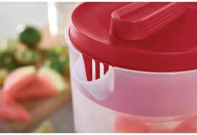Alt view image 5 of 7 - Rubbermaid, Pitcher, Simply Pour Clear/Red Pitcher Plastic 1 gal, plastic, 1 gal, helpful for family beverage service, A Practical Choice for Everyday Beverage Serving
