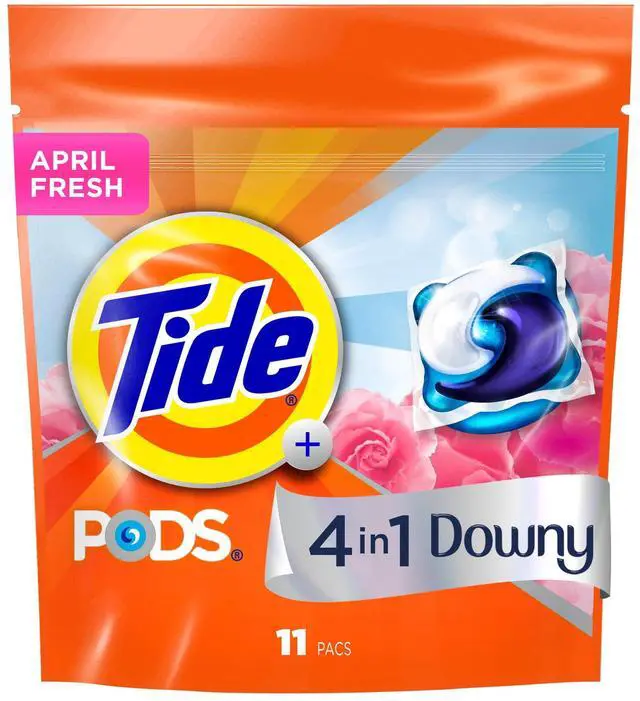 Main image of Tide PODS Laundry Detergent Pacs with a Touch of Downy Freshness, 3X Cleaning Power, 11 Count