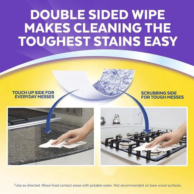 Alt view image 3 of 7 - Lysol Dual Action Disinfectant Wipes, Multi-Surface Antibacterial Scrubbing Wipes, For Disinfecting and Cleaning, Citrus Scent, 75 Count