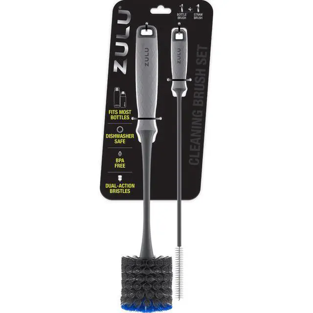 Alt view image 6 of 6 - Zulu Gray Plastic Water Bottle Cleaning Set