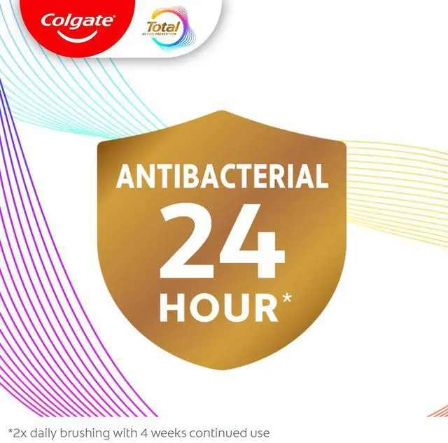 Alt view image 6 of 7 - Colgate Total Active Prevention Whitening Toothpaste, Mint, 2 Pack, 5.1 oz