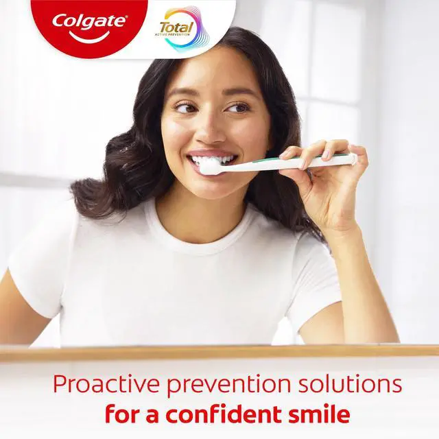Alt view image 4 of 7 - Colgate Total Active Prevention Whitening Toothpaste, Mint, 2 Pack, 5.1 oz