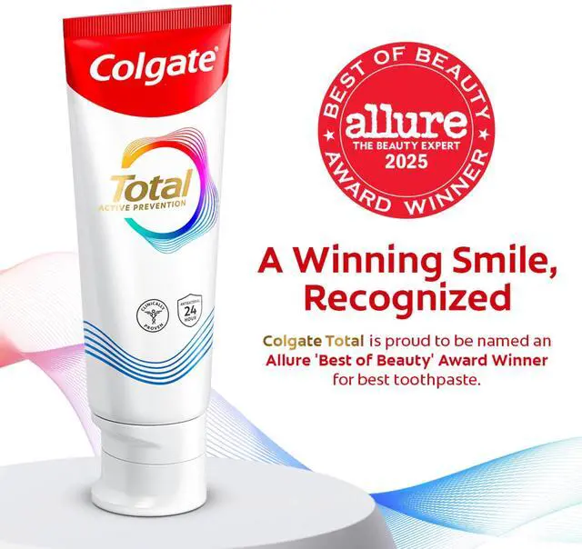 Alt view image 2 of 7 - Colgate Total Active Prevention Whitening Toothpaste, Mint, 2 Pack, 5.1 oz