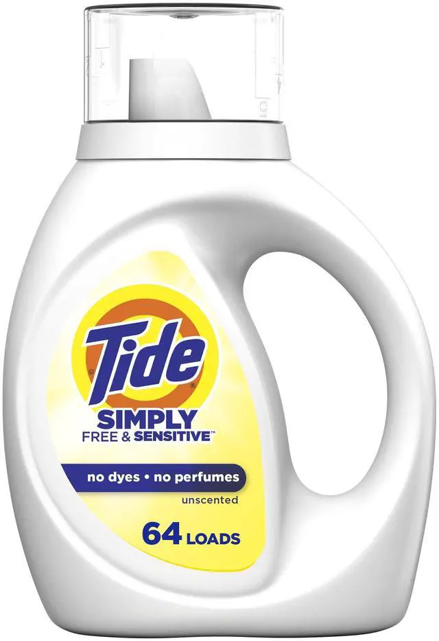 Main image of Tide Simply Liquid Laundry Detergent, Free & Sensitive, 84 fl oz, 64 Loads