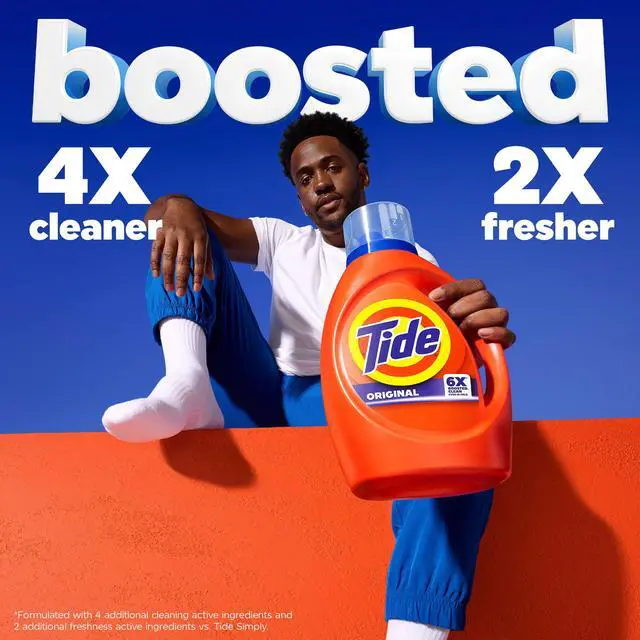 Alt view image 2 of 7 - Tide Laundry Detergent Liquid with 6X Boosted Cleaning Power, Original Scent, 29 fl oz, 23 Loads