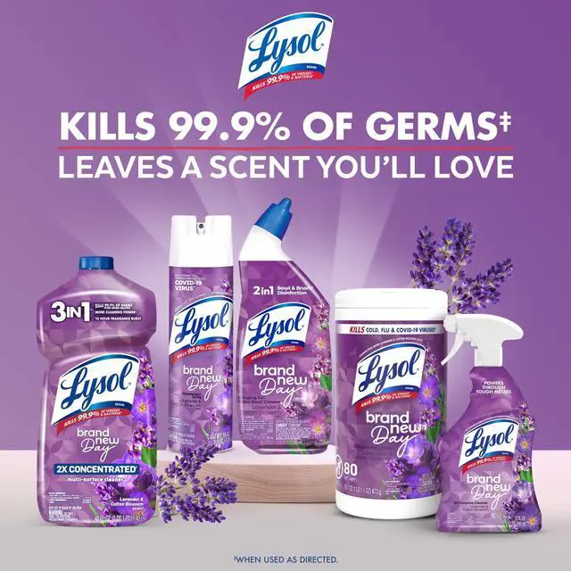 Alt view image 6 of 7 - Lysol Toilet Bowl Cleaner Clinging Gel, Disinfecting Bathroom Cleaner and Toilet Bowl Stain Remover, Lavender & Cotton Blossom Scent, 24 fl oz (2 Pack)