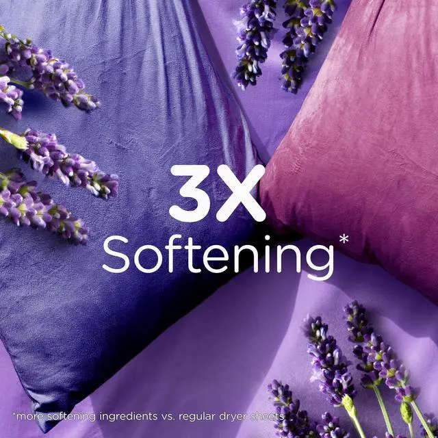 Alt view image 2 of 6 - Downy Fabric Softener Dryer Sheets, Infusions Calm Lavender and Vanilla Bean Scent, 50 Mega Dryer Sheets