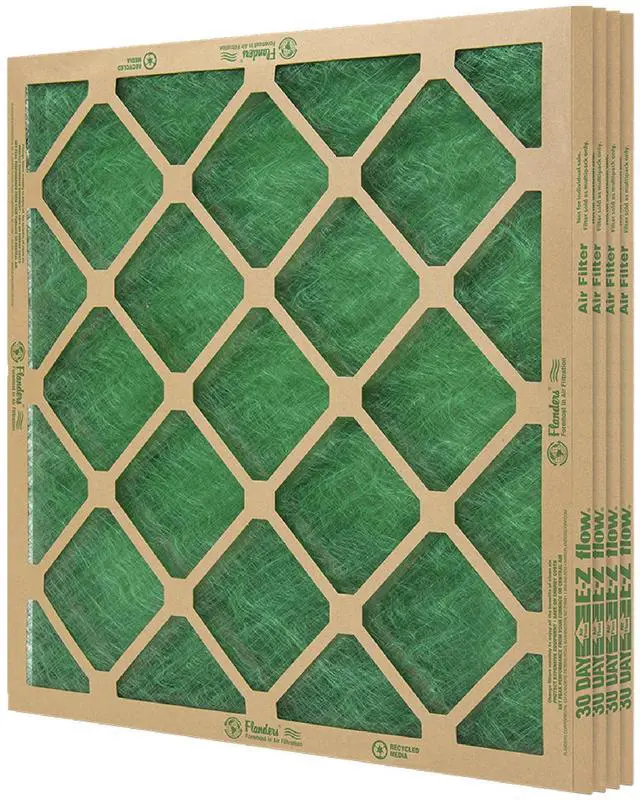 Alt view image 3 of 6 - AAF Flanders 16" x 25" x 1" Nested Glass MERV 1 Air Filter (4 Filters)