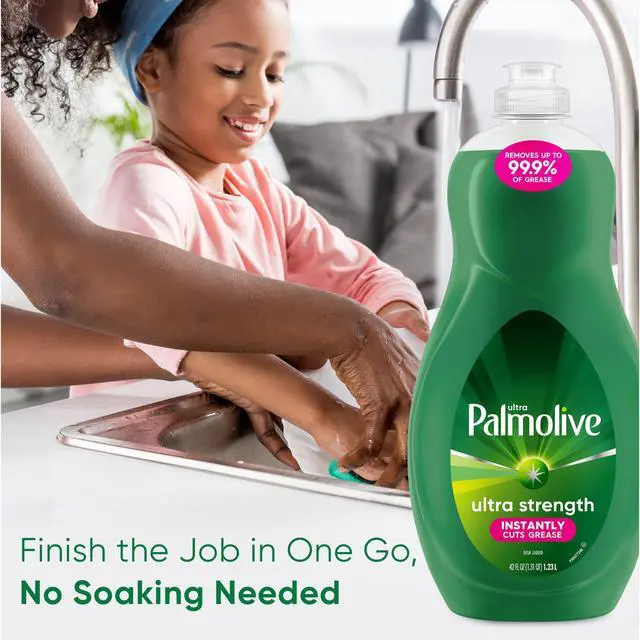 Alt view image 4 of 7 - Palmolive Ultra Strength Liquid Dish Soap, Cuts Grease and Grime, No Soaking Needed, 42 fl oz Bottle