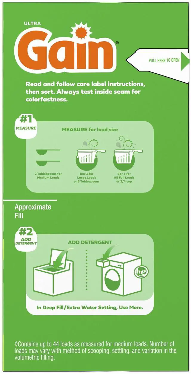 Alt view image 6 of 7 - Gain Powder Laundry Detergent, Original Scent, 40 oz, 44 Loads