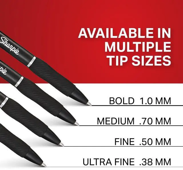Alt view image 5 of 5 - Sharpie S-Gel Pens 0.5 mm Pen Point Size, Black Gel-based Ink, 4-Pack