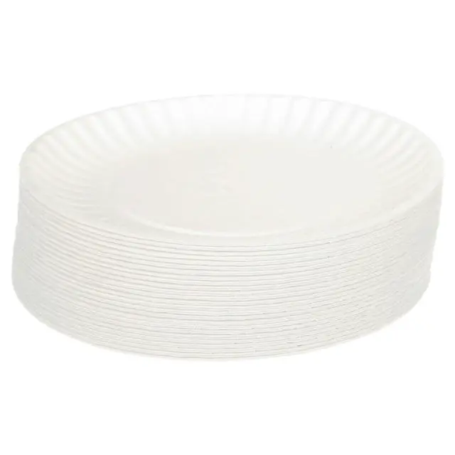 Alt view image 2 of 5 - Great Value Coated Disposable Paper Plates, 9 in, 100 Count