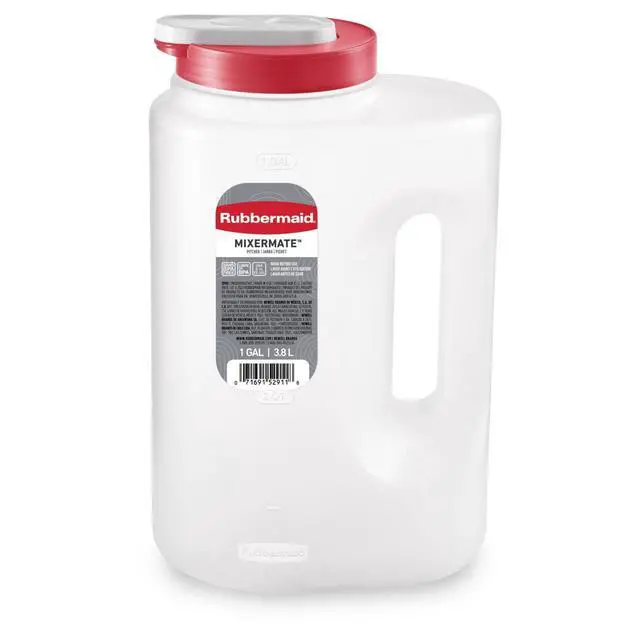 Alt view image 4 of 6 - Rubbermaid Mixermate Leak-Resistant Pitcher, Clear, 3.8 Liter (1 Gallon), Plastic