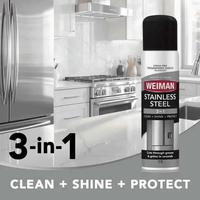 Alt view image 5 of 6 - Weiman Stainless Steel Cleaner & Polish Spray for Kitchen and Home Appliances, 12 oz, Floral Scent