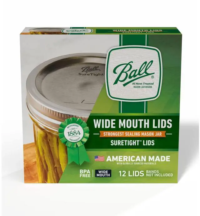 Main image of Ball 12-Pack Wide Mouth Lids without Bands