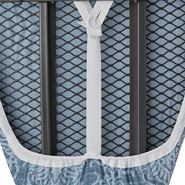 Alt view image 2 of 7 - Better Homes & Gardens Ironing Board Cover-18x54, Cotton,Recycled Polyester Felt Padded, Reversible,Scorch Resistant, MulticolorDamask Blue/Gray Patern to Solid Blue,Cover Only-Boards Sold Separately