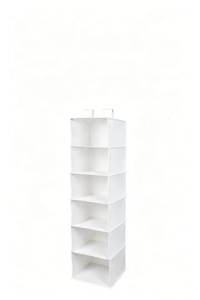 Alt view image 5 of 7 - Mainstays 6 Shelf Non-Woven Hanging Closet Organizer Shelf Dividers, Arctic White