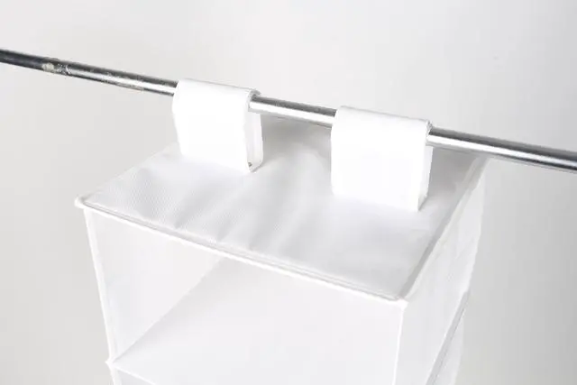 Alt view image 3 of 7 - Mainstays 6 Shelf Non-Woven Hanging Closet Organizer Shelf Dividers, Arctic White