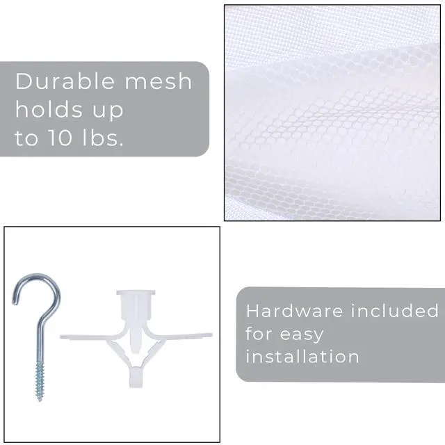Alt view image 4 of 6 - Mainstays Mesh Toy Storage Organizer White