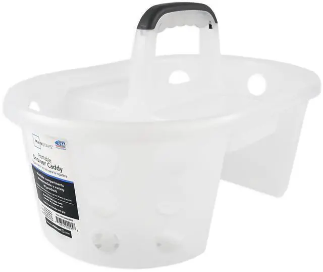 Main image of Mainstays Portable Shower Caddy Frosty Plastic