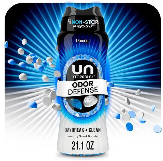 Main image of Downy Laundry Scent Beads, Unstopables Fusions Odor Defense In-Wash Scent Booster, Daybreak & Clean Scent, 21.1 oz