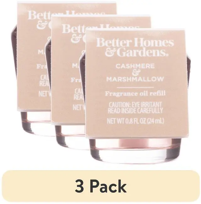Main image of (3 pack) Better Homes & Gardens Aroma Accents Oil Refill 24 mL, Cashmere & Marshmallow