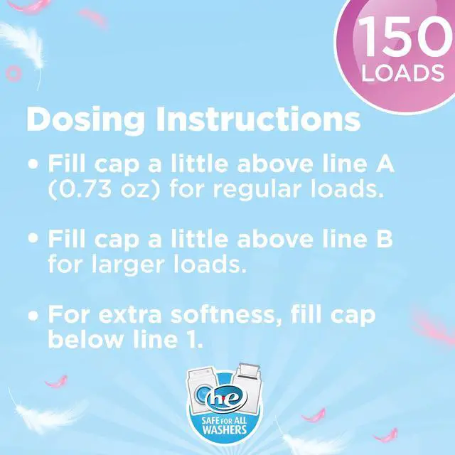 Alt view image 4 of 7 - Great Value Gentle Soft Fabric Softener, Spring Showers, 111 fl oz, 150 Loads, Compare to the Softening of Downy®