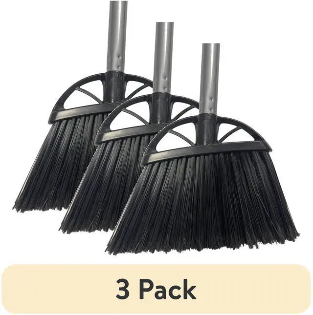 Main image of (3 pack) Reynera Household 10" Angle-Cut Poly-Bristle Broom, 1 Count