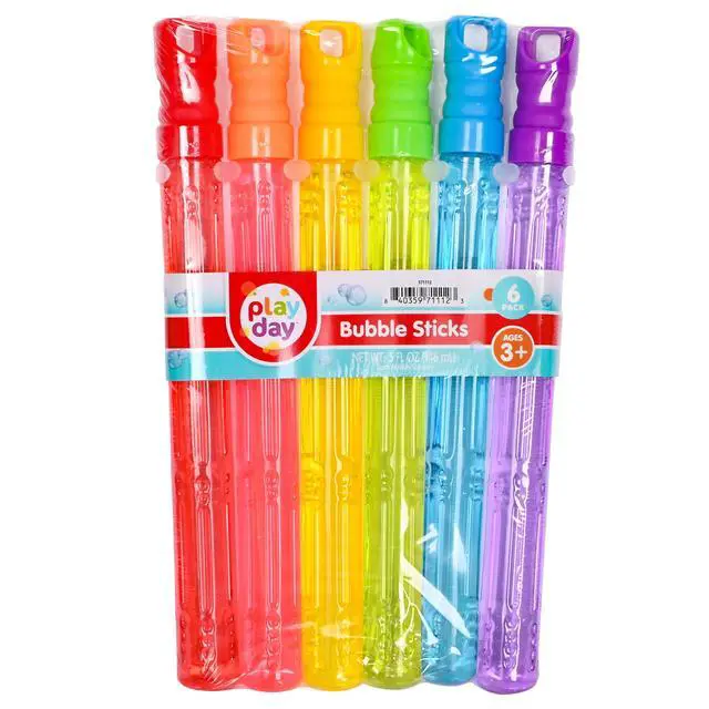 Alt view image 3 of 6 - Play Day Bubble Wand with 5 fl oz, 6 Pack Multicolor for Children Ages 3+