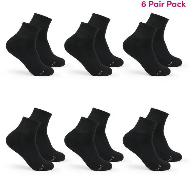 Main image of Fruit of the Loom All Day Comfort Women's Socks, Sizes 4-12, 6-Pack