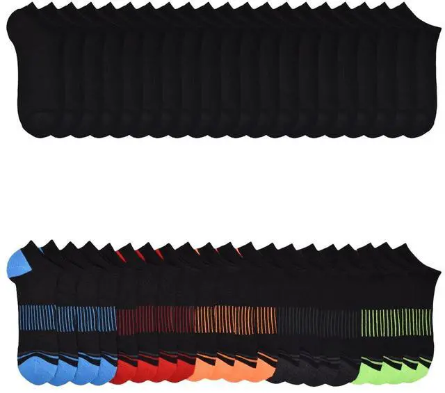 Main image of Wonder Nation Boys No Show Socks, 20-Pack, Sizes S (6-10.5) - L (4-10)