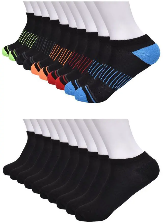 Alt view image 6 of 6 - Wonder Nation Boys No Show Socks, 20-Pack, Sizes S (6-10.5) - L (4-10)
