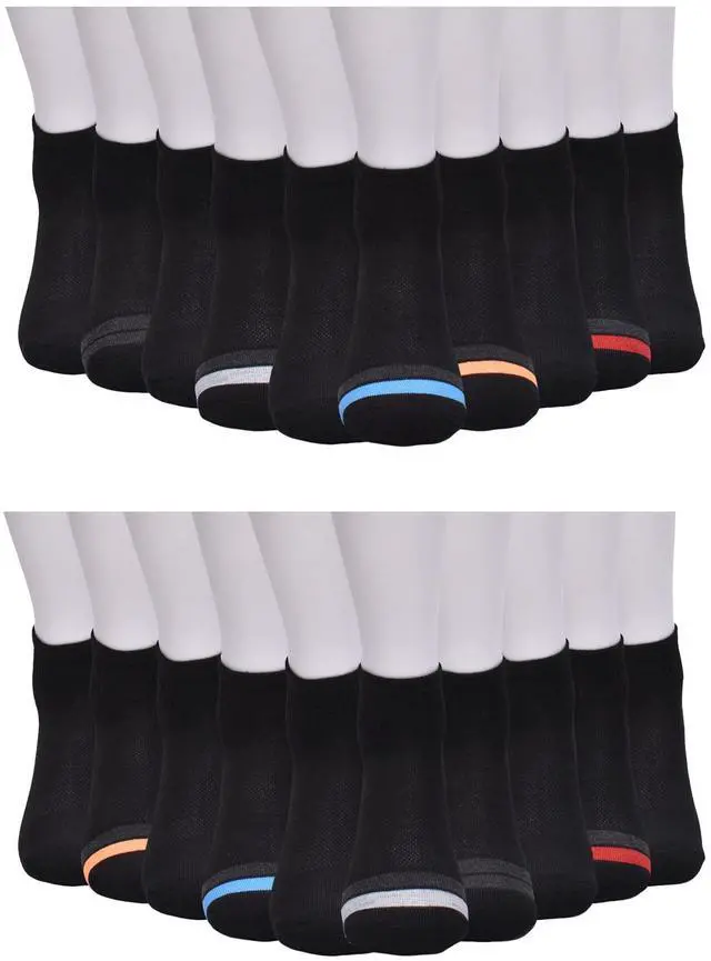 Alt view image 2 of 6 - Wonder Nation Boys Ankle Socks, 20-Pack, Sizes S (6-10.5) - L (4-10)