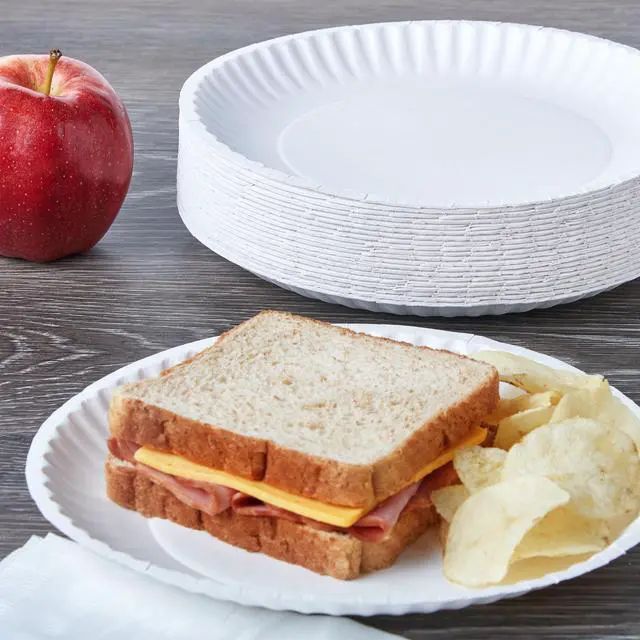 Alt view image 7 of 7 - Great Value Uncoated Paper Plates, 9 in, 300 Count