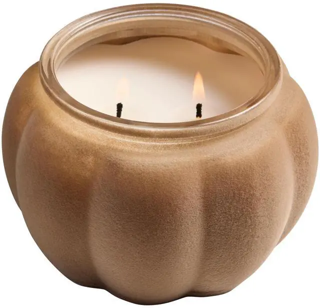 Alt view image 7 of 7 - Better Homes & Gardens 2-Wick 12.7 oz Flocked Pumpkin Jar Candle, Pumpkin Snickerdoodle Swirl