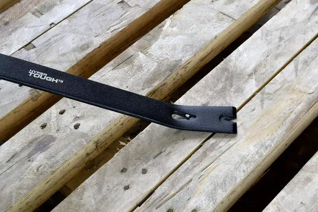 Alt view image 5 of 6 - Hyper Tough 15-Inch Utility Pry Bar, Nail Puller & Crowbar, Drop Forged Heat-Treated Carbon Steel