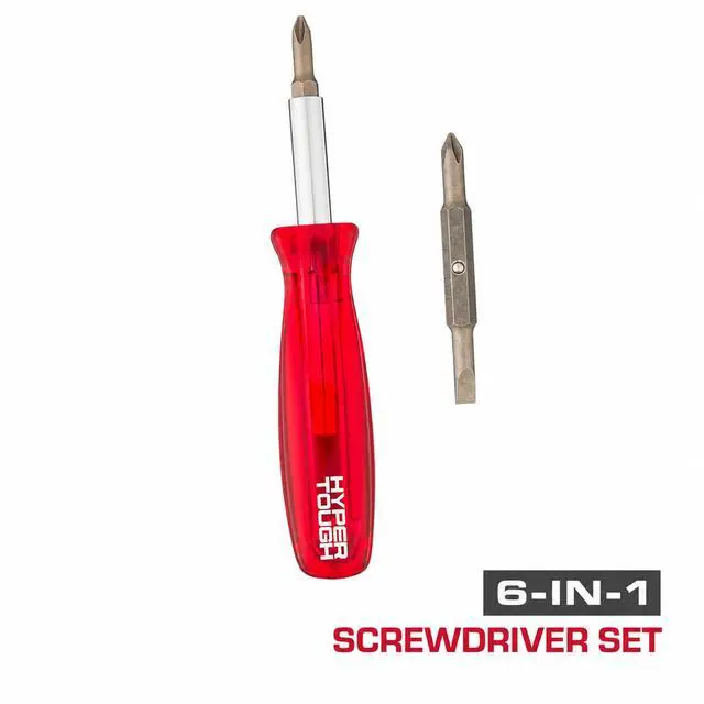 Alt view image 7 of 7 - Hyper Tough 6-in-1 Acetate Screwdriver