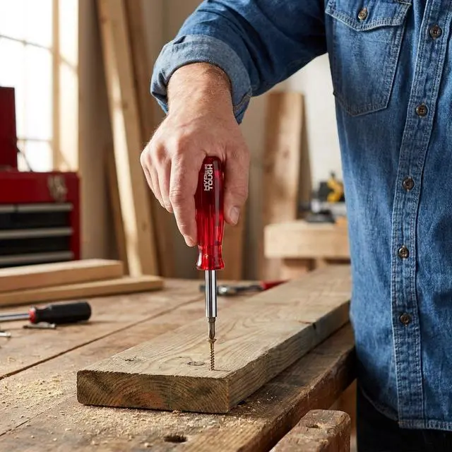 Alt view image 6 of 7 - Hyper Tough 6-in-1 Acetate Screwdriver