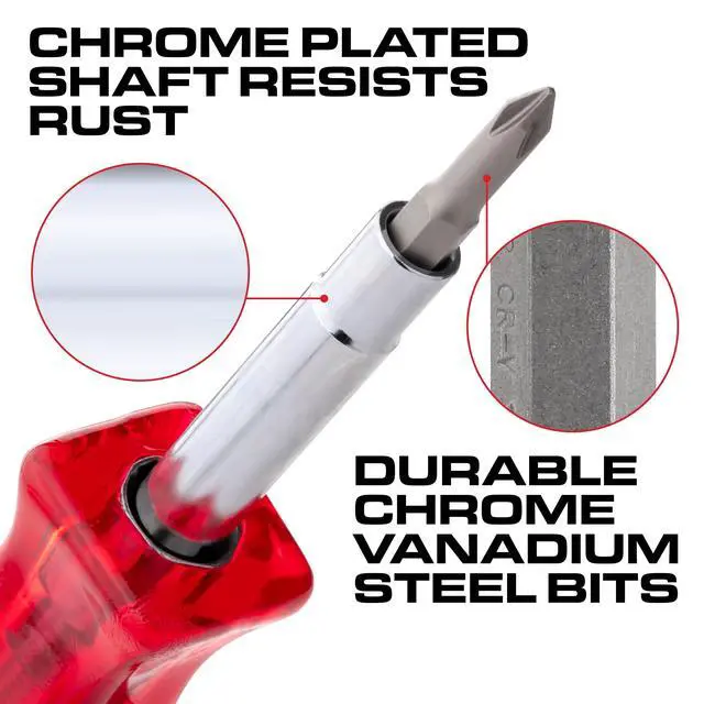 Alt view image 4 of 7 - Hyper Tough 6-in-1 Acetate Screwdriver