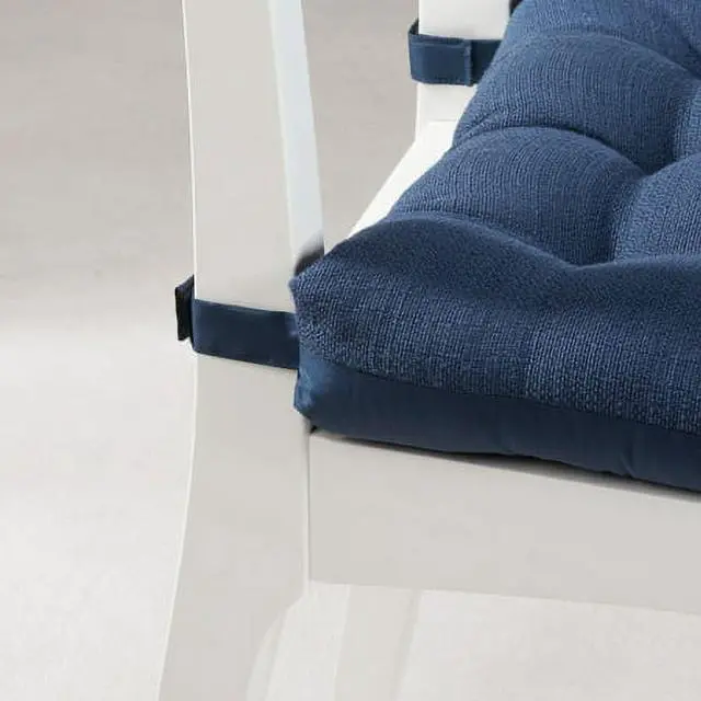 Alt view image 3 of 4 - Mainstays Textured Chair Seat Pad (Chair Cushion), Navy Color, 1-Piece, 15.5" x 16"