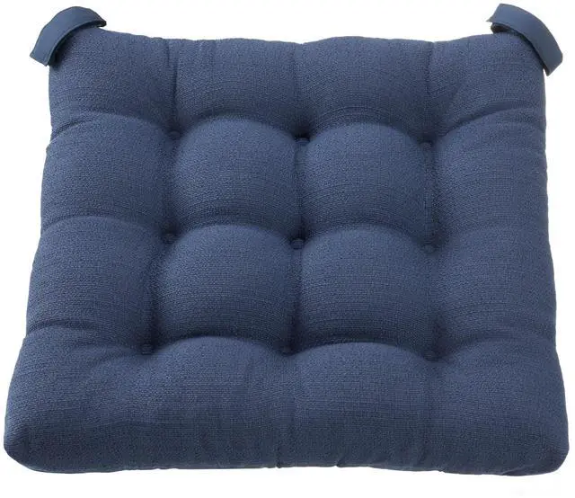 Main image of Mainstays Textured Chair Seat Pad (Chair Cushion), Navy Color, 1-Piece, 15.5" x 16"