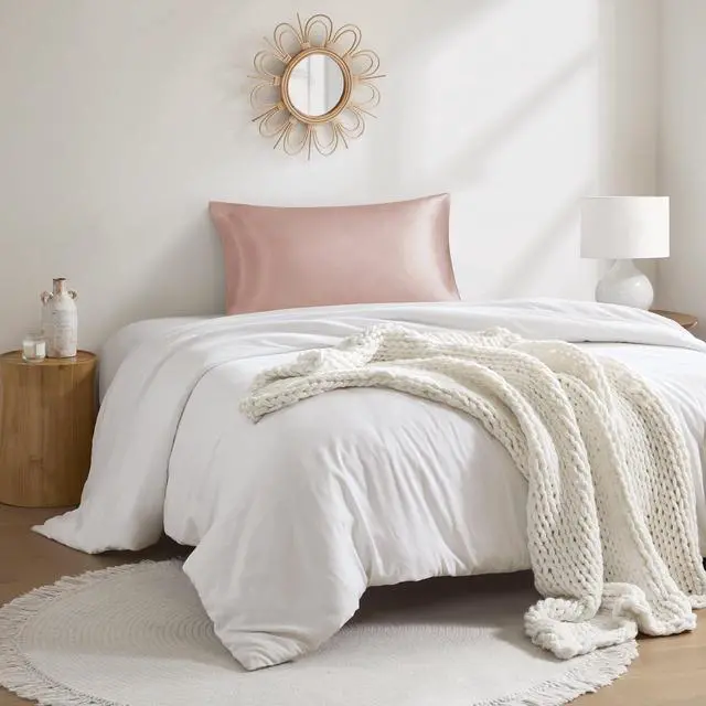 Alt view image 5 of 7 - Mainstays Satin Pillowcase Standard Blush Pink Frizz Control & Cooling Comfort 1 Pack