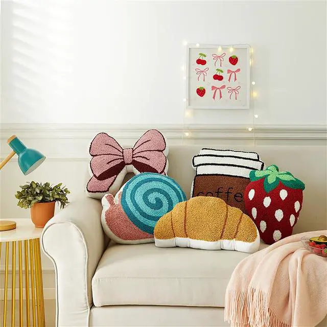 Alt view image 3 of 6 - Mainstays 16 in x 13 in Pink Bow Decorative Throw Pillow